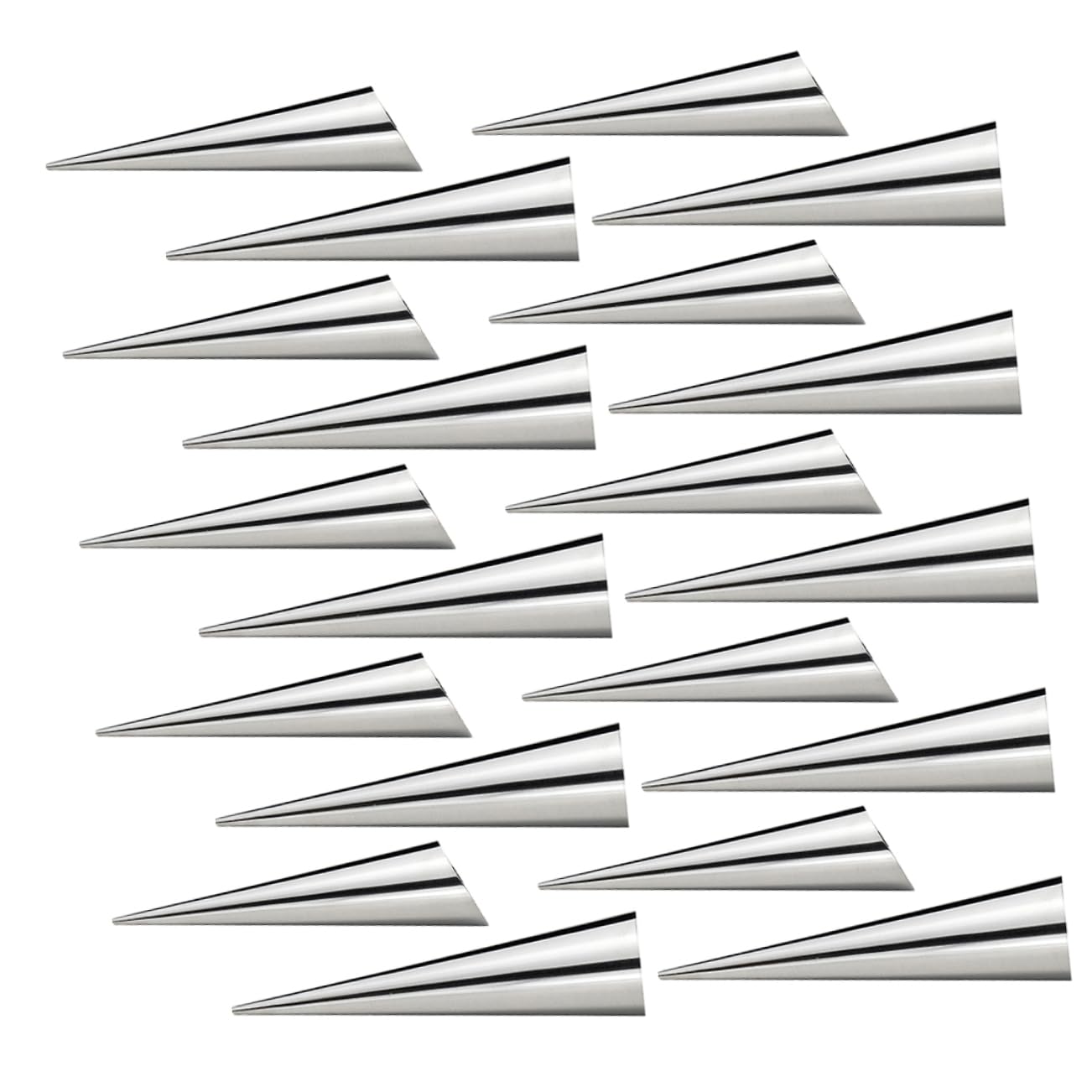 DECHOUS Croissant Baking Molds 20 Pcs Set Stainless Steel Horn Molds Non-stick for Versatile Use
