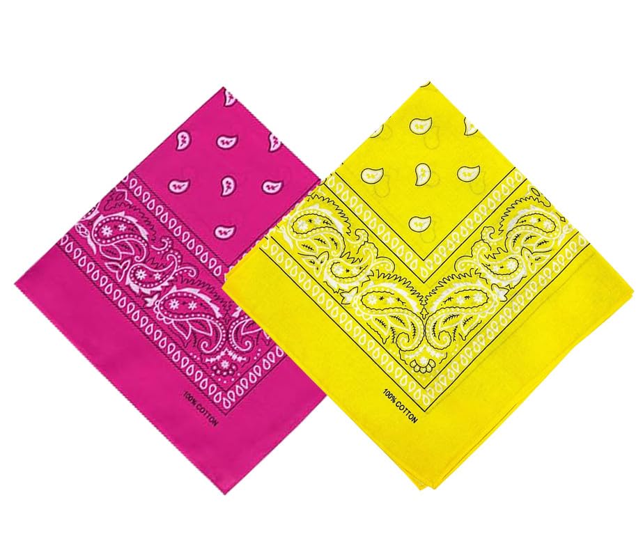 Soft Breathable Cotton Paisley Bandana Handkerchief For Hair Head Bike For Men & Women (50CM X 50CM_Pack of 2)-picture-48
