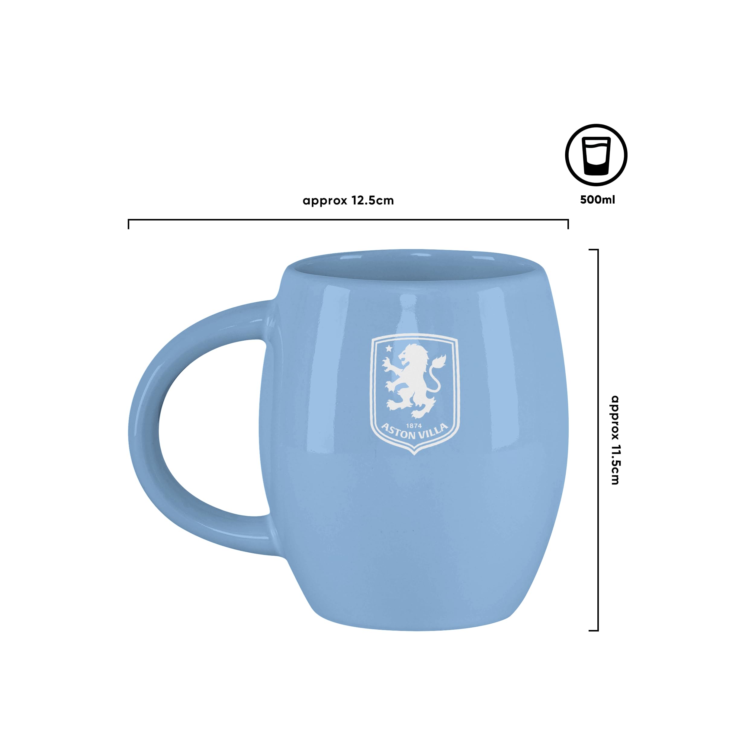 FOCO Tazza da tè blu cielo Aston Villa FC