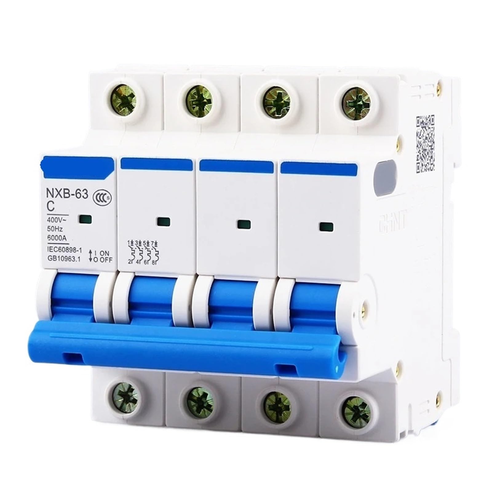 Disjoncteur NXB-63 4P protecteur surcharge DZ47 type C