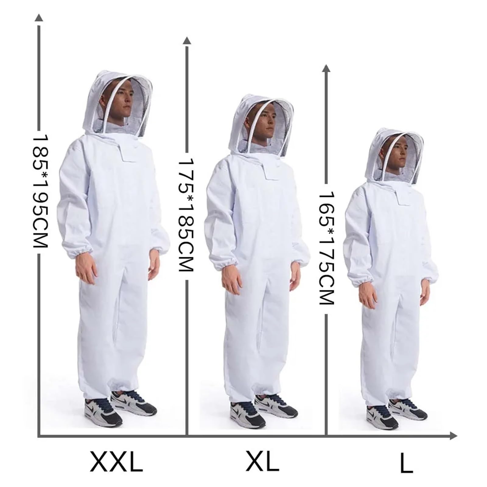 Ropa de apicultura cuerpo completo apicultores profesionales | Protección Traje De Apicultura Velo Protector Unisex(XL)