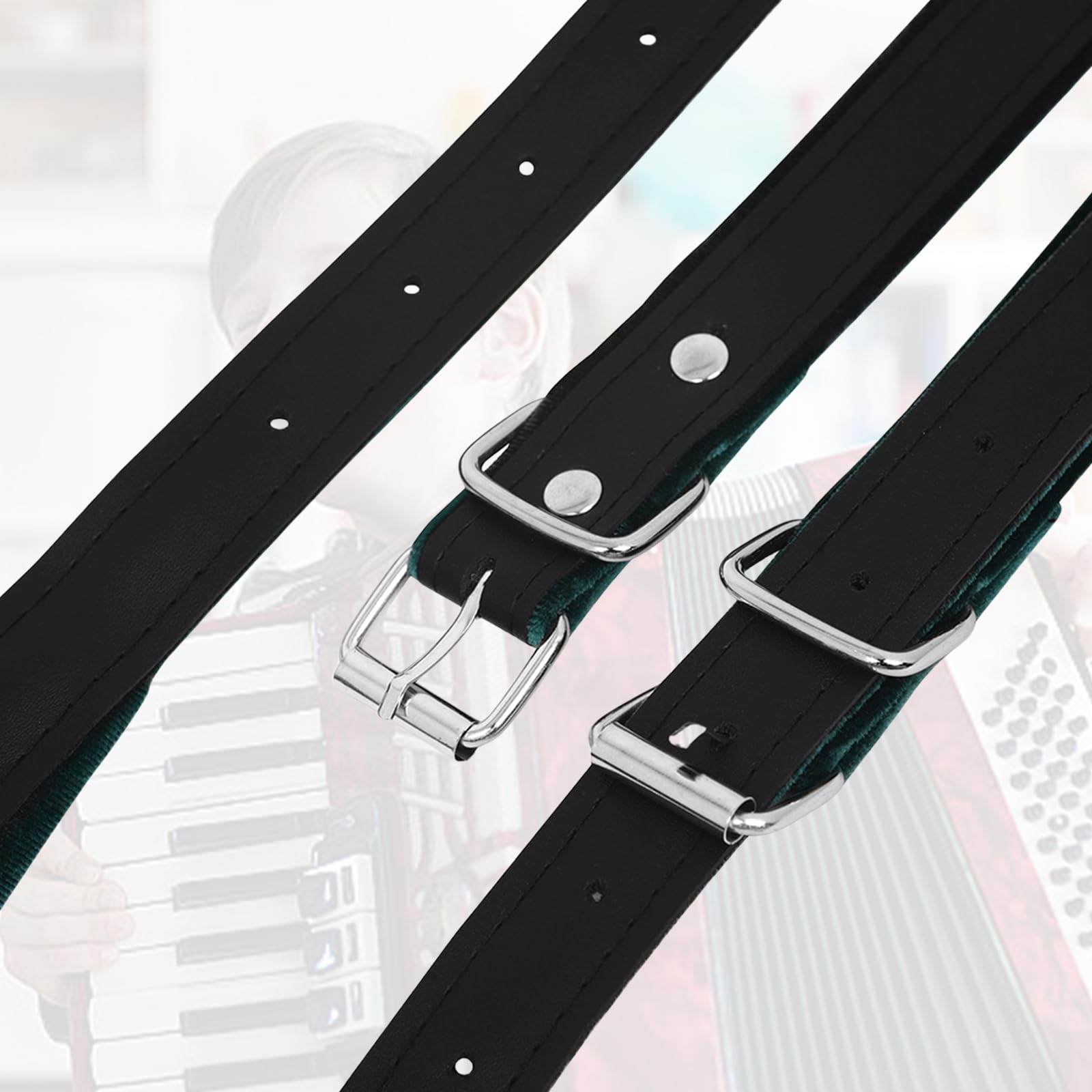 Tracolle Per Fisarmonica Regolabili - Per 16-120 Bassi, Materiale PU, Nero - Cinghie Comfortevoli - Foto 10