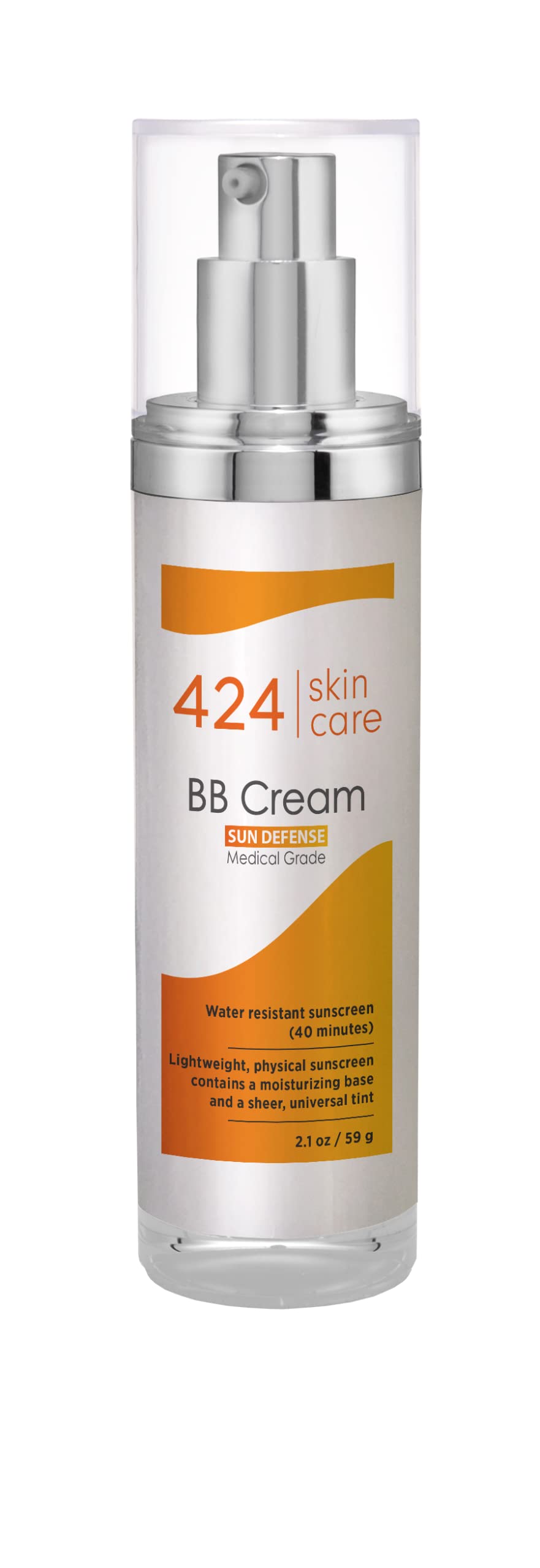 424 Skin Care BB Cream - Dermatologist Tested & Recommended Multi-Tasking Beauty Balm - Clinically Proven Formula, 2.1 fl oz