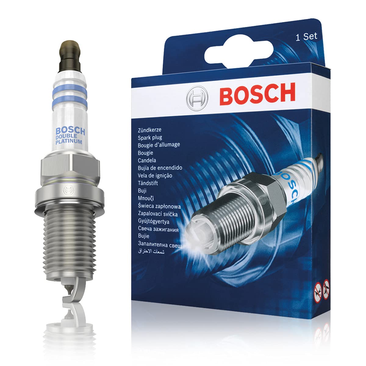 BOSCHFR8DPP33 (+45) - Spark Plugs Double Platinum - Set of 4