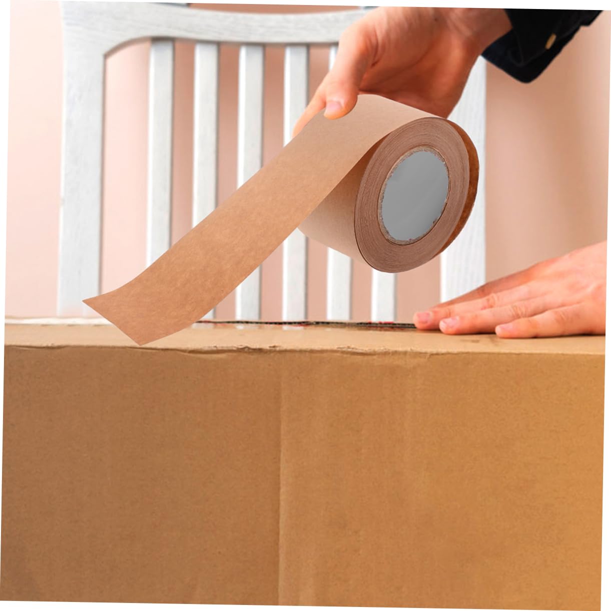 DOITOOL 3 Set Nastro Adesivo Kraft Adesivo Resistente Per Spedizioni Per Cartoni E Scatole 3 * 3