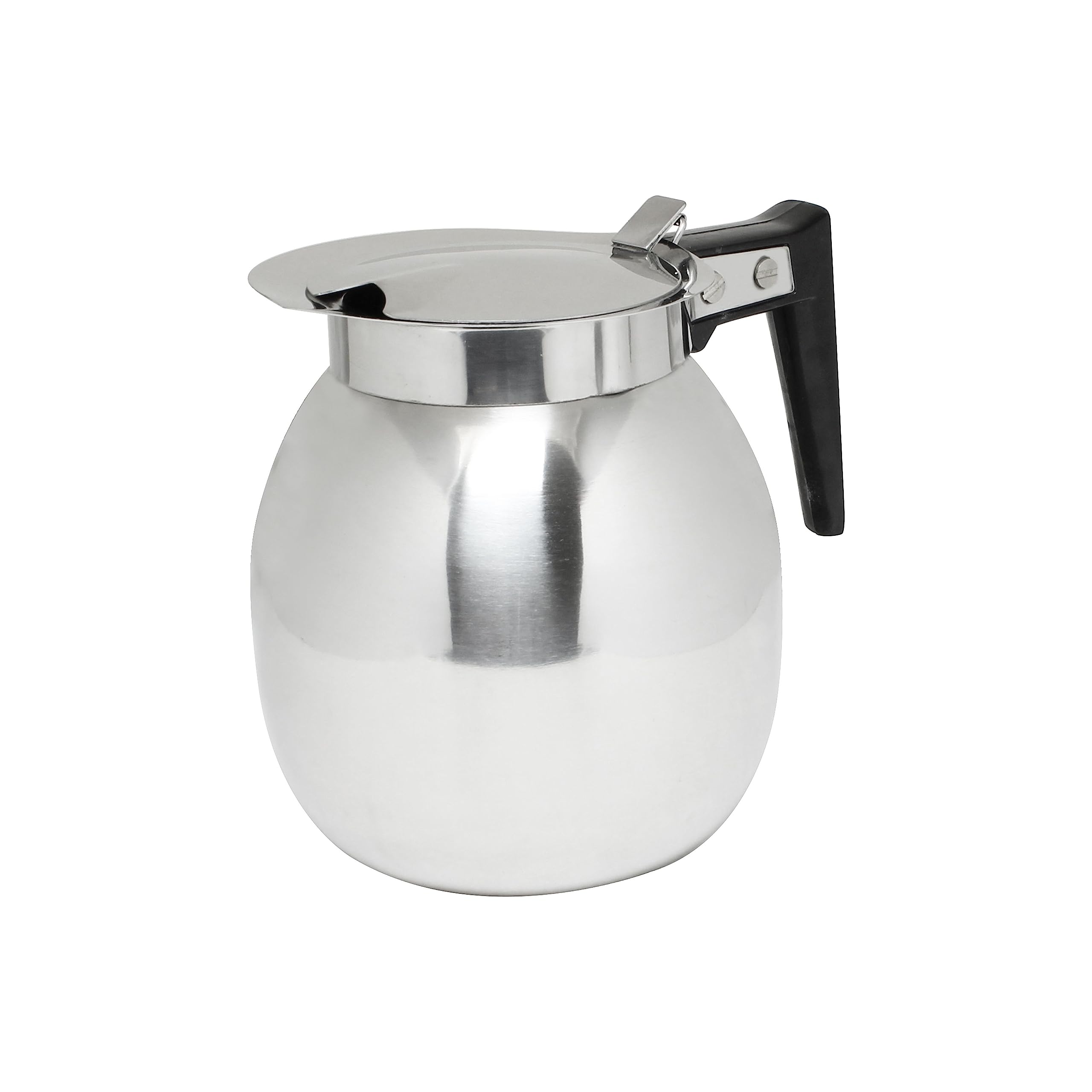 TrueCraftware- 64 oz Stainless Steel Coffee Decanter with Black Easy-Grip Handle Mirror Finish- Coffee Server Beverage Serveware Coffee Carafes For Keeping Hot Liquids Coffee Pot Decanter