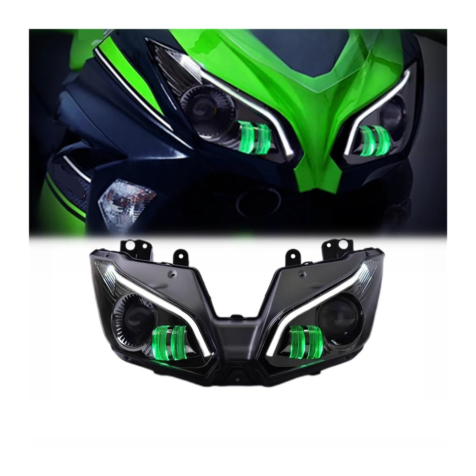 Amazon.co.jp: オートバイフル LED ヘッドライトアセンブリ Kawasaki