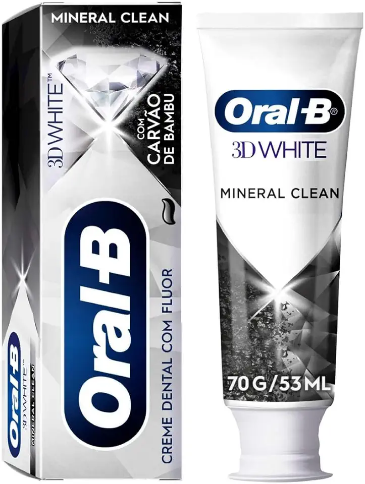 Oral-B Pasta de Dente 3D White Mineral Clean Carvão de Bambu 70 g