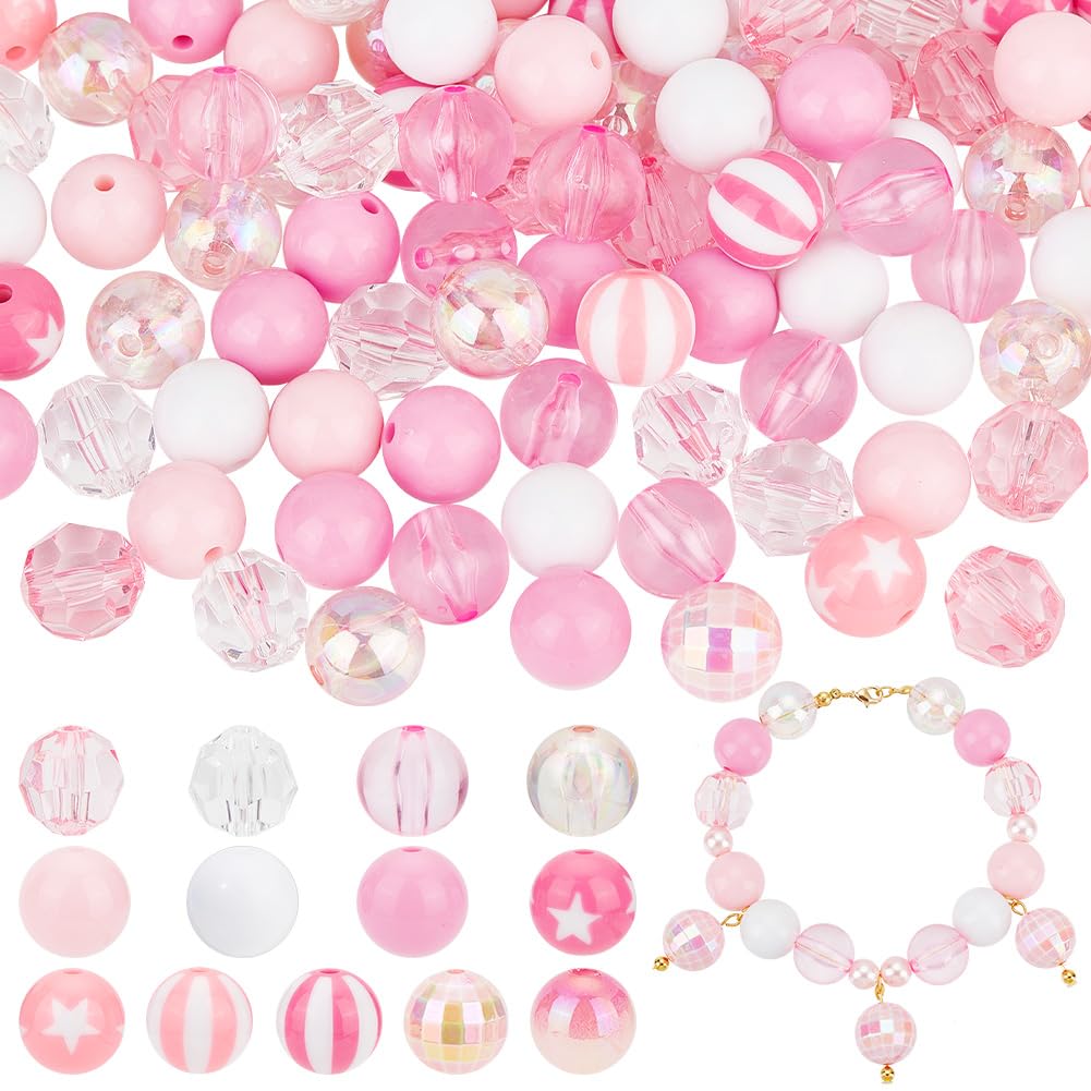 Amazon.co.jp: PH PandaHall 111個セット アクリルビーズ 16mm 13種