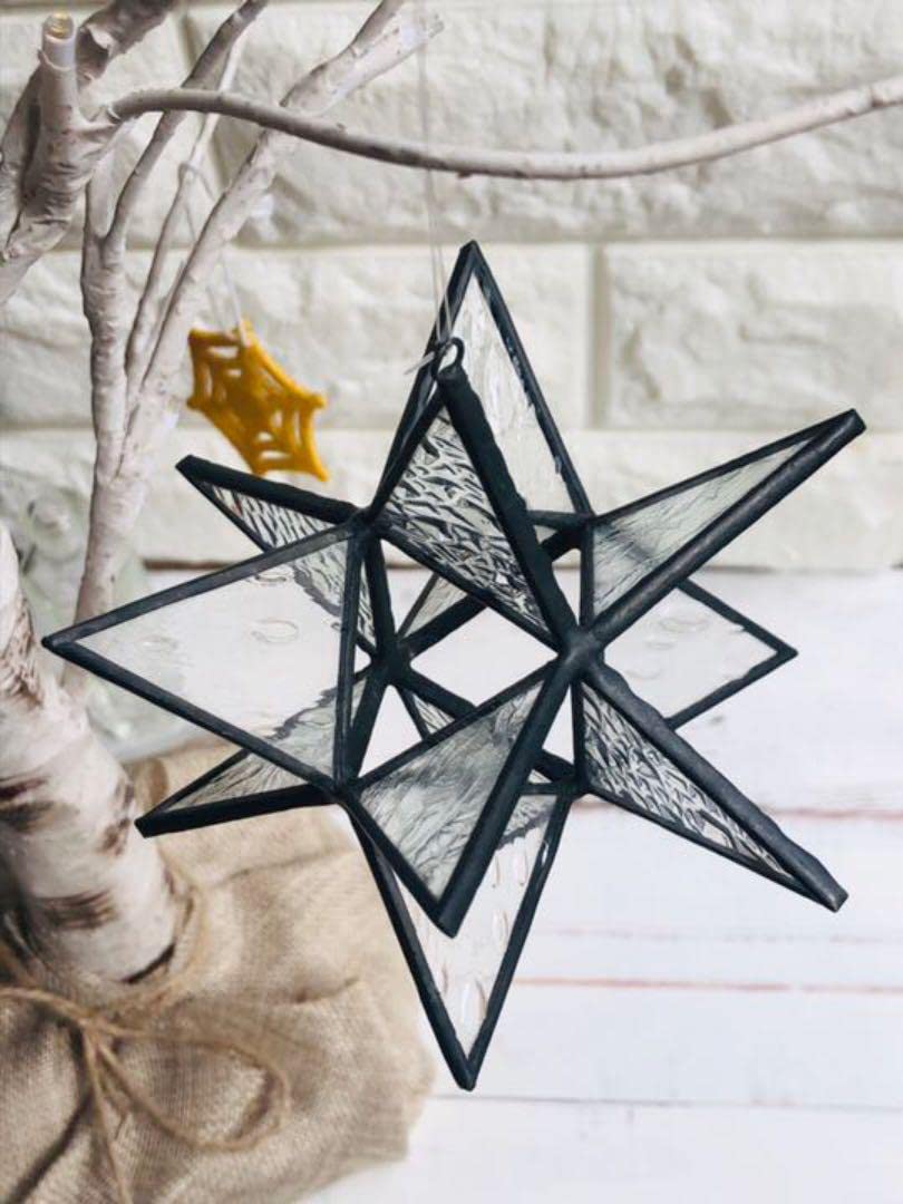 Amazon.co.jp: ステンドグラス星のオーナメント(小 クリアガラス