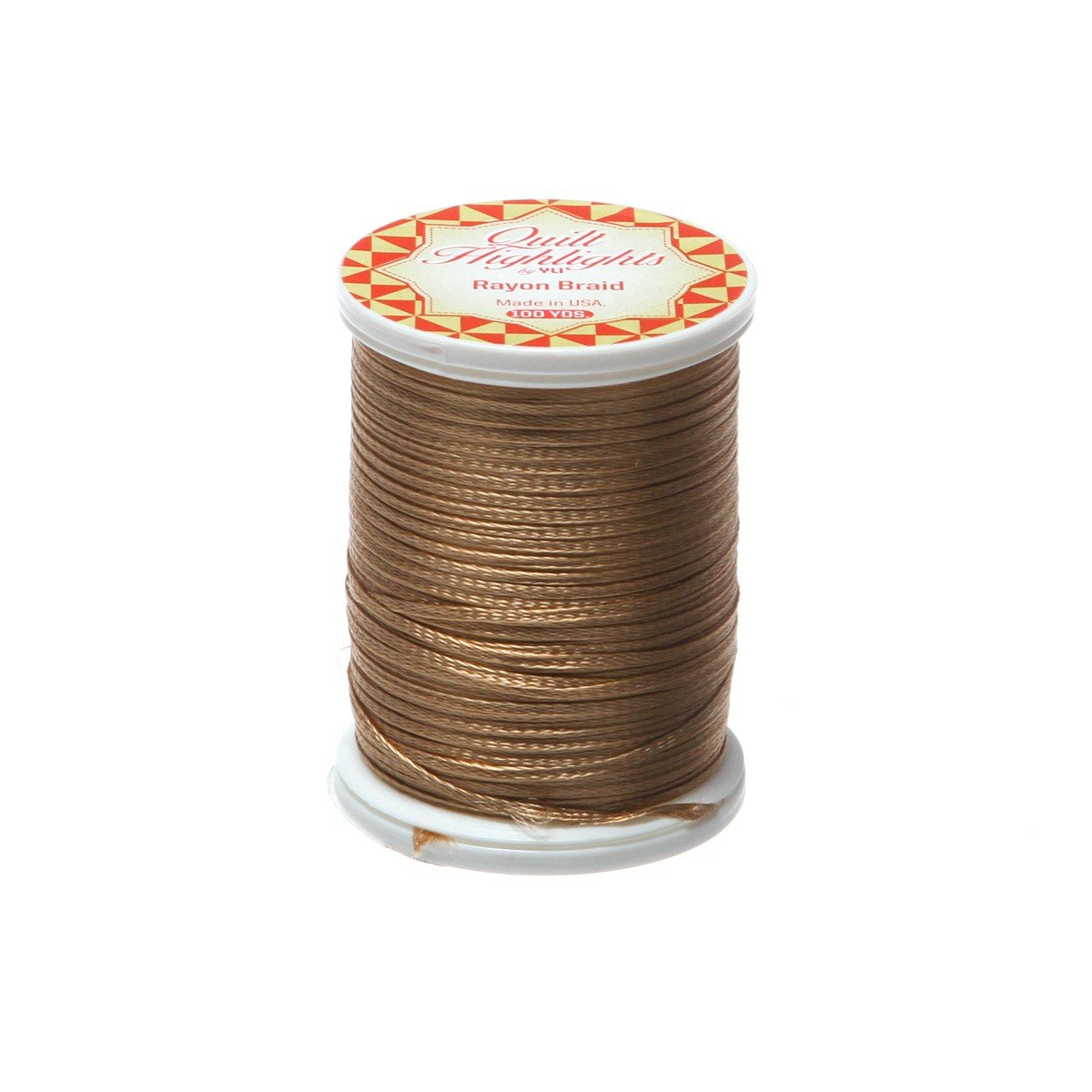 Fil de rayonne tresse filetage Yli cannelle 91,4 m haute finition