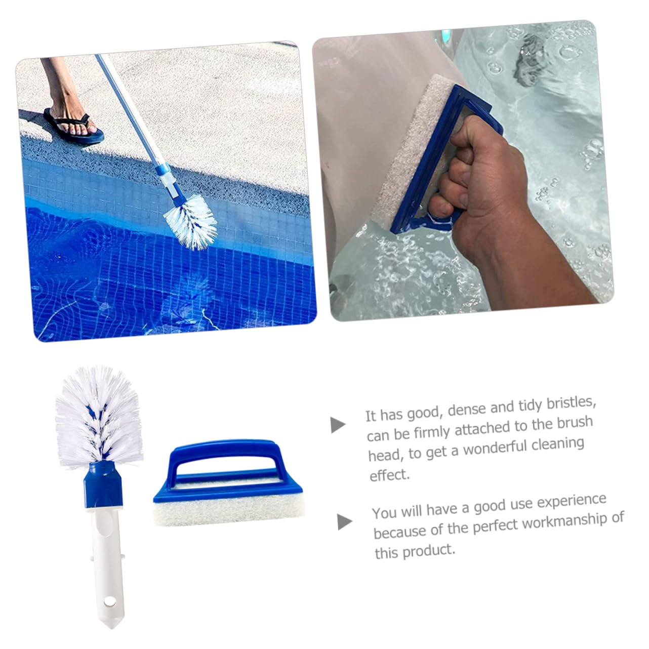 VANZACK 2 Cepillos De Limpieza para Piscina Cepillo para Azulejos y Bordes Prácticos y Duraderos
