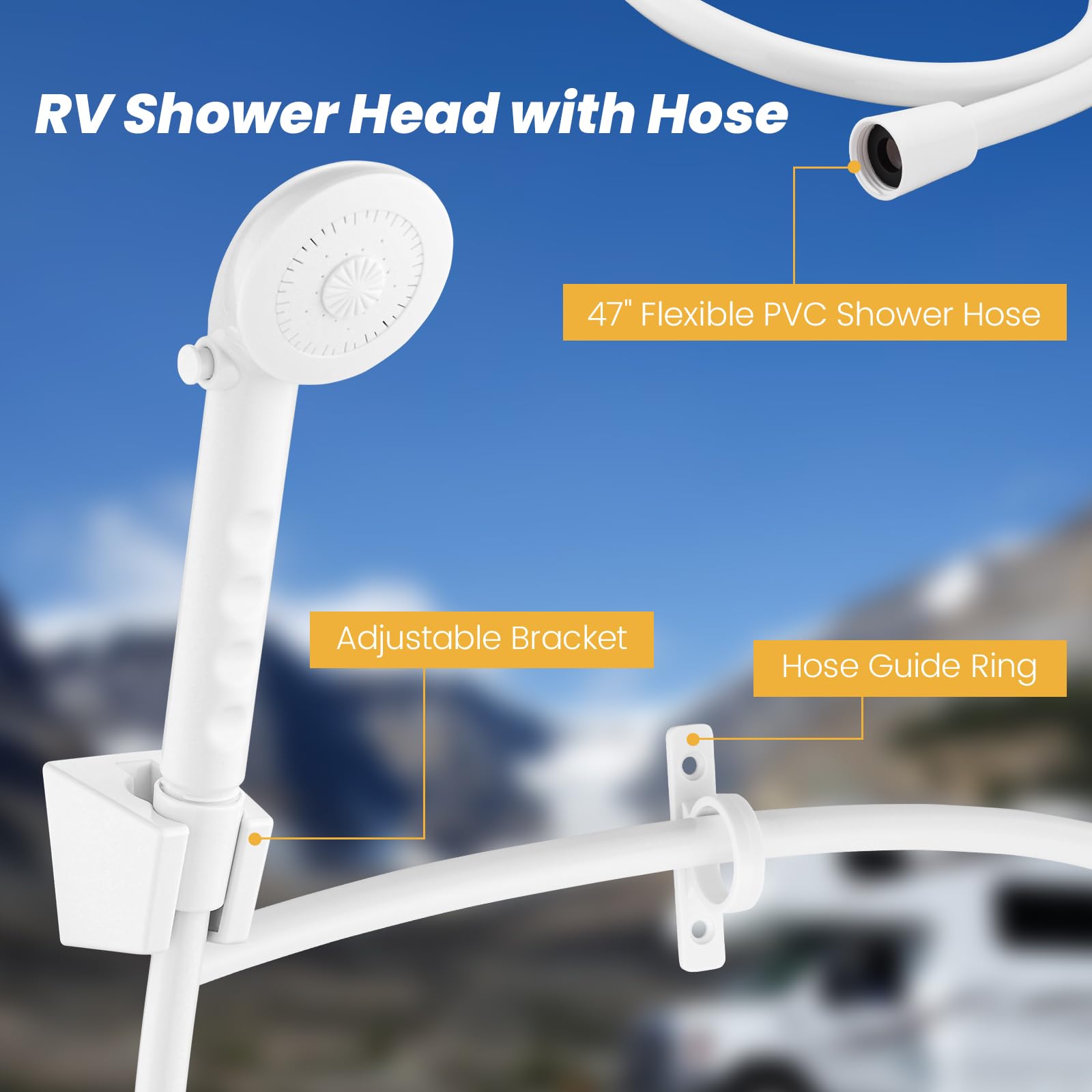 Amazon.co.jp: キャンピングカーシャワーヘッドとホース RV屋外