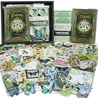 Scrapbook Zubehör Kit, 351 Stück Bullet Journaling Zubehör und Junk Journal mit Journaling Zubehör, Vintage Scrapbook Papier Scrapbook Stickers, Scrapbook Set DIY Schulsachen Aesthetic für Frauen