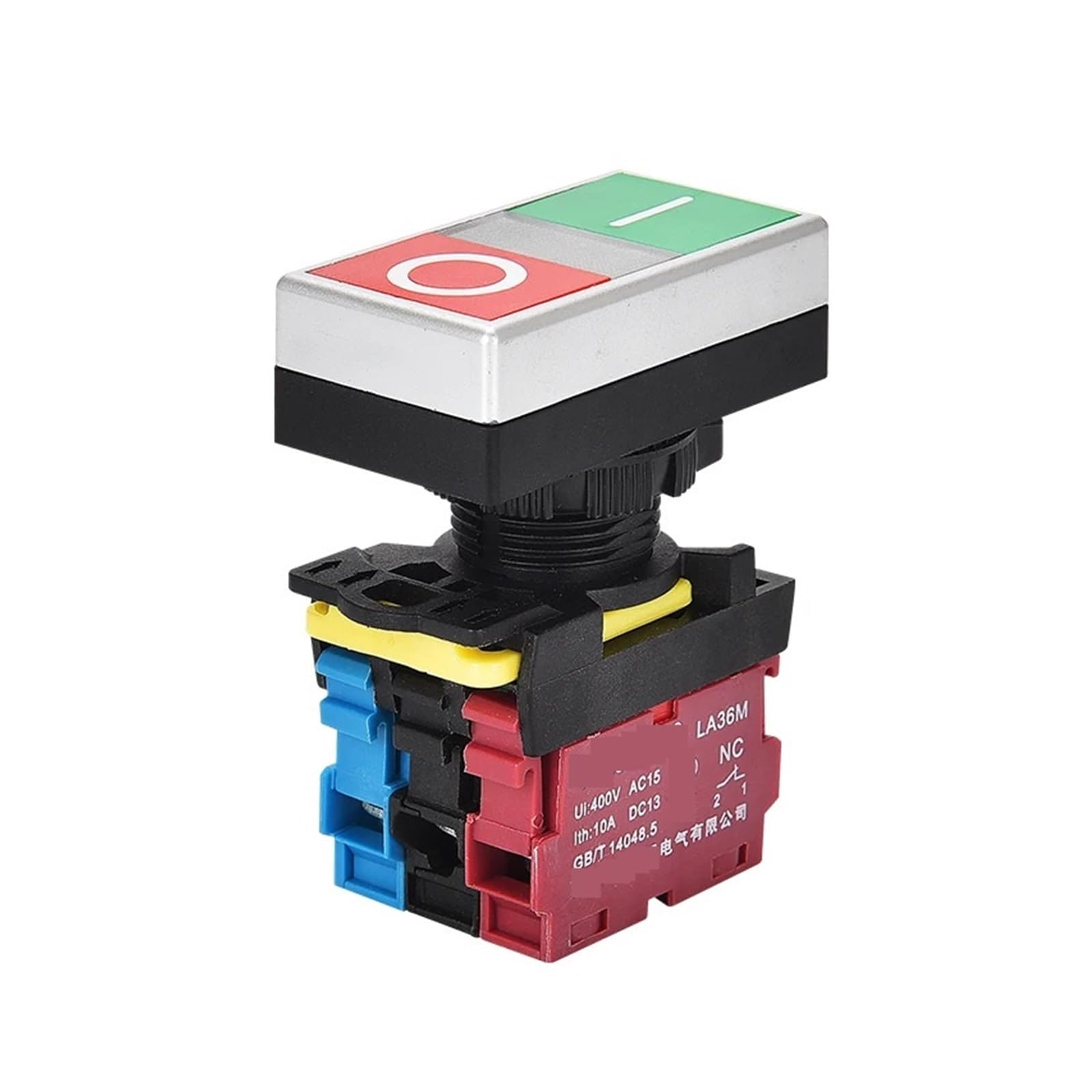 Interrupteur double bouton 22mm parfait pour optimiser vos tableaux d'atelier