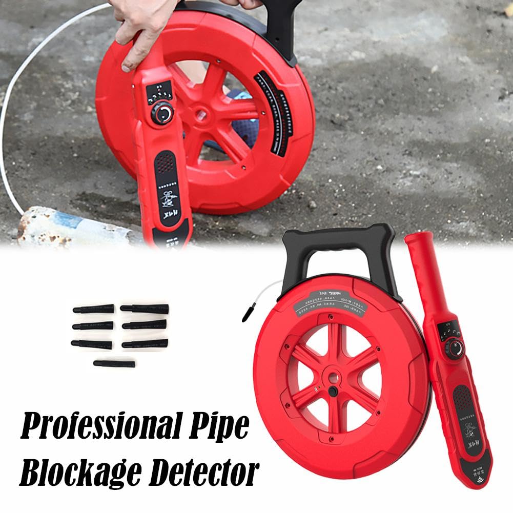Localizador de alcantarillado subterráneo de bloqueo de tuberías de 20 m con 7 sondas | Escáner impermeable y tubos de metal de pared | Para PVC