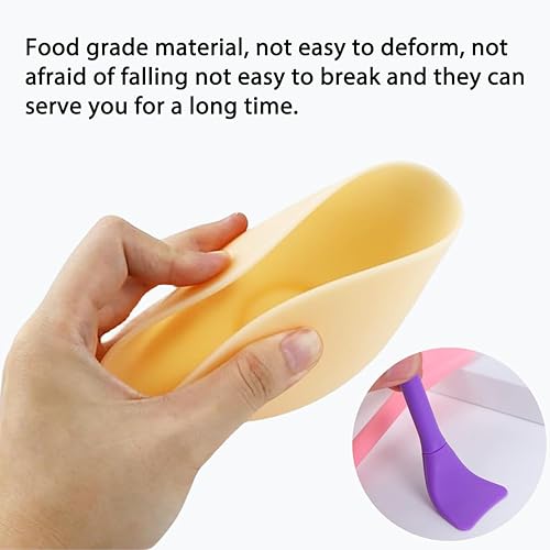 Miniatura 10 de 4 cuencos de silicona para mezclar mascarillas faciales, 3.93 pulgadas, apto para microondas, para uso doméstico, con barra de agitación de doble