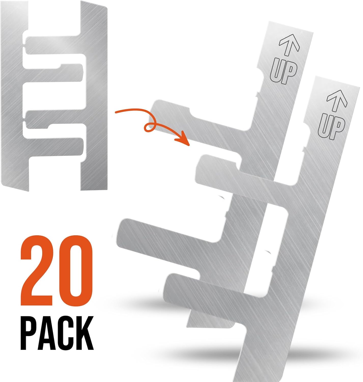 20 Pack Switch Box Support Electrical Box F Clips Box Mounting Straps Grip-Lock Old Work Switch Box Straps and Support for Use with Boxes with Plaster Ears (20 pcs)