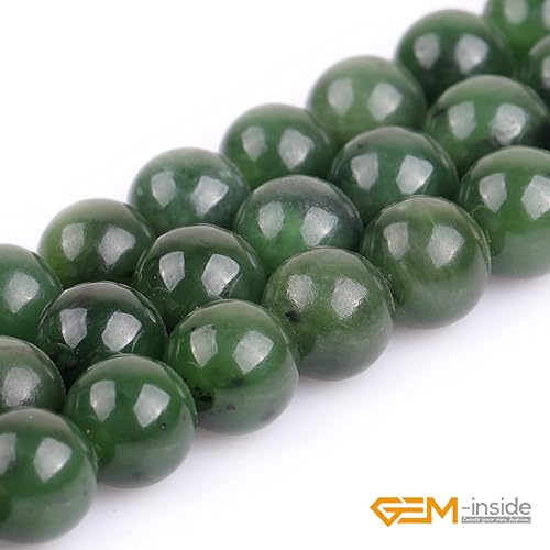 Miniatura 258 de GEM-Inside - Cuentas sueltas de piedra de lava negra natural de 0.315 in para hacer joyas, 15 pulgadas Cordierita de grado A
