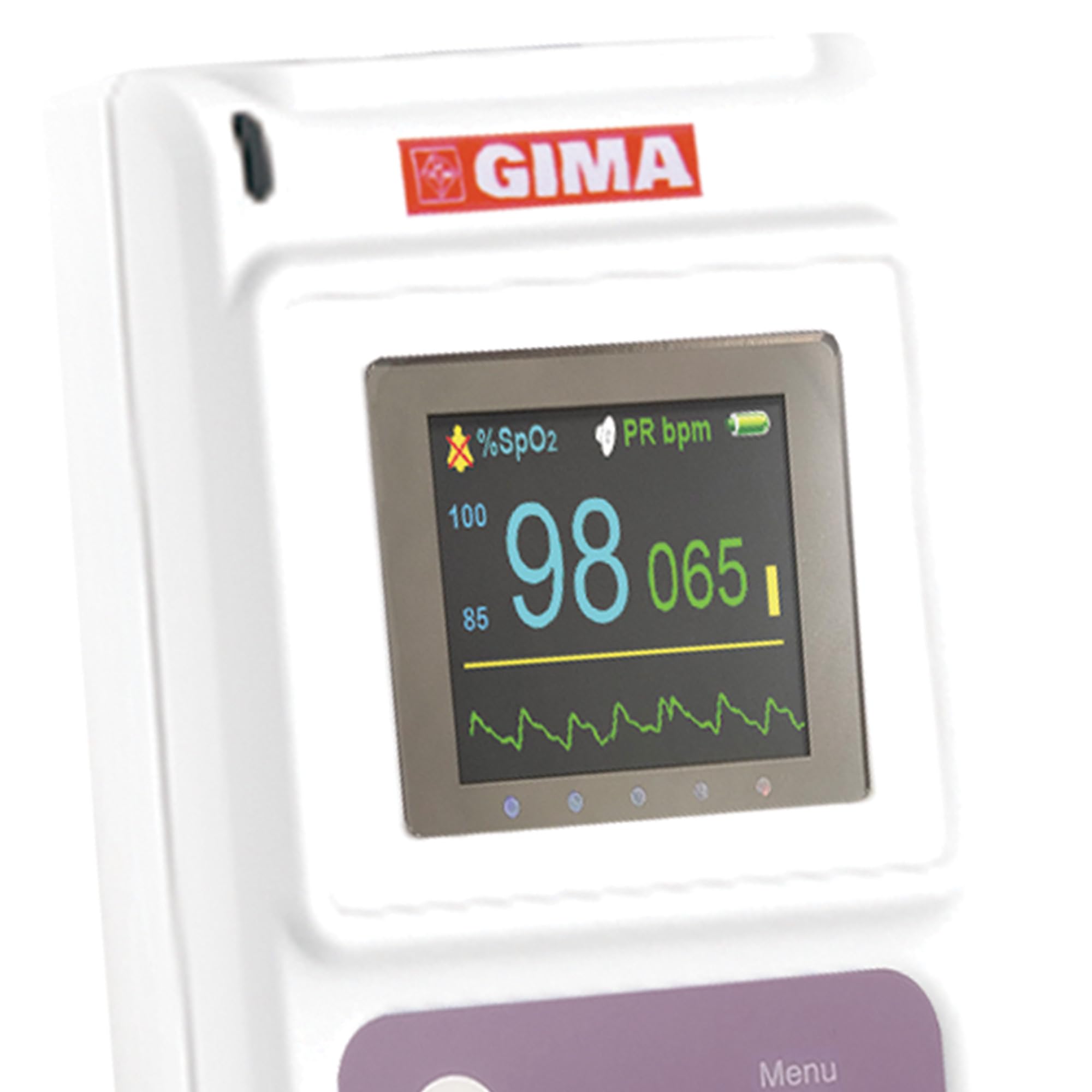 GIMA - Pulsossimetro da dito portatile con display a colori e monitoraggio continuo, con software e bluetooth, 35103
