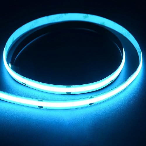 Miniatura 8 de Tira de luz LED flexible COB de 16.4FT5M DC12V24V 528ledsm cinta flexible (12V, blanco cálido)