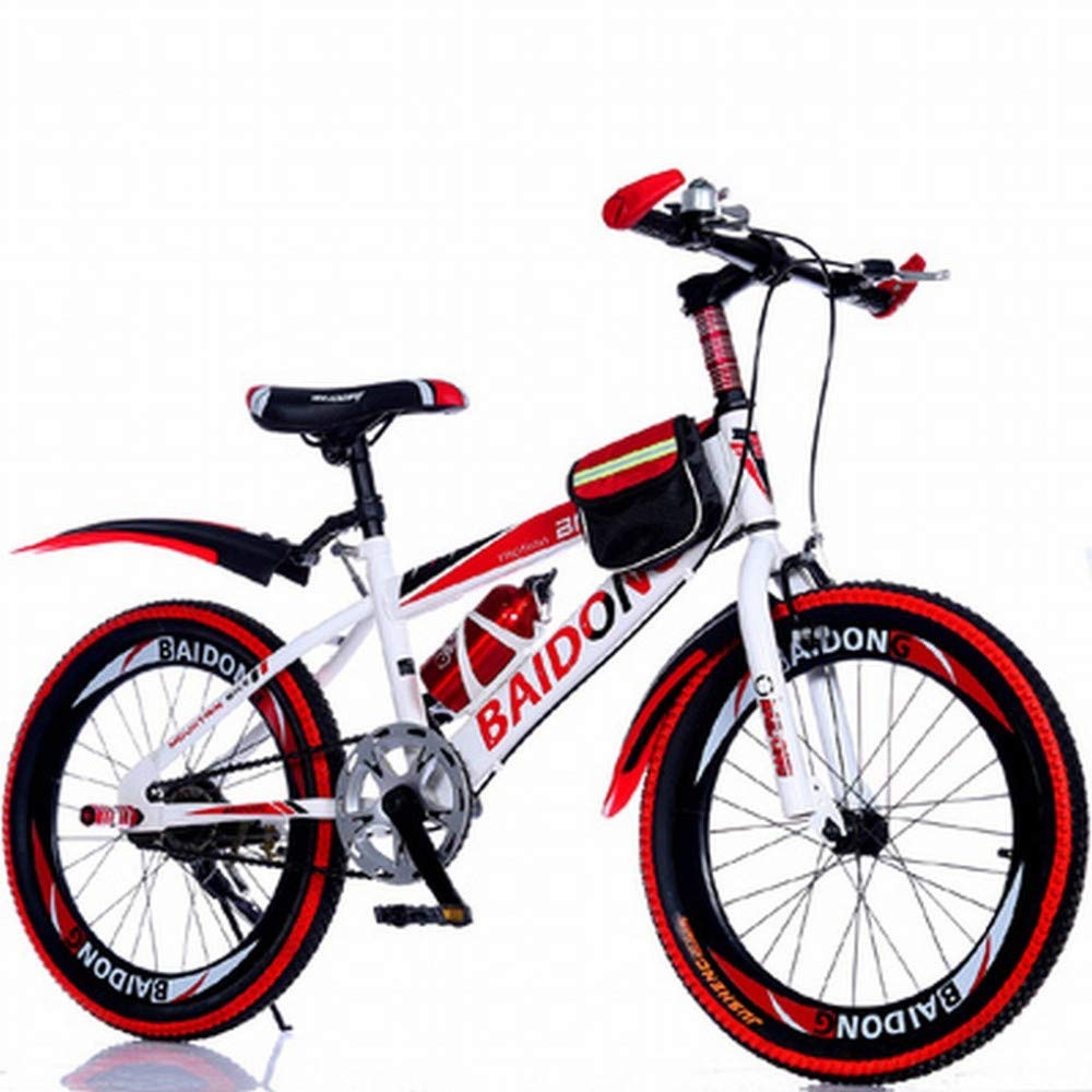 MU Mountain Off-Road Uomini e Donne Adulti Bicicletta a Velocità Variabile 20/22/24/26 Disco Studente Corsa Del Freno Giovani,Rosso,24 pollici