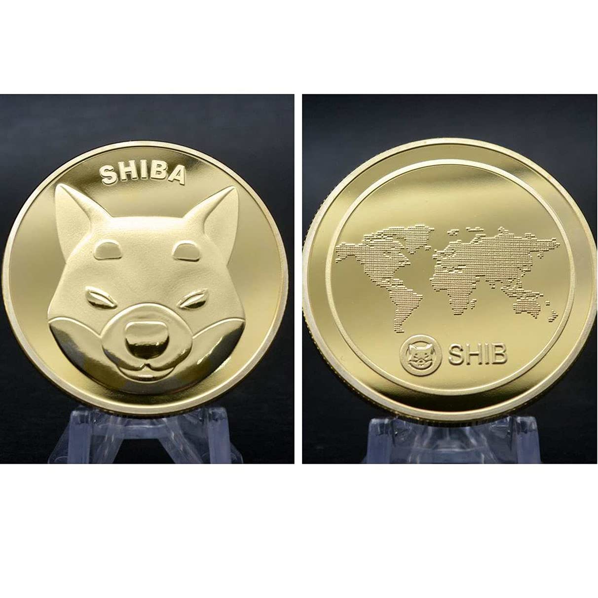 MNSFA Pièces de jeton Shiba SHIB, pièce de Monnaie Dogecoin Souvenir  Physique plaqué Or en métal, Souvenir de pièce plaqué Or/Argent Shiba Inu,  Cadeau pour Les Amateurs de Shiba (C-4pcs) : Amazon.fr: