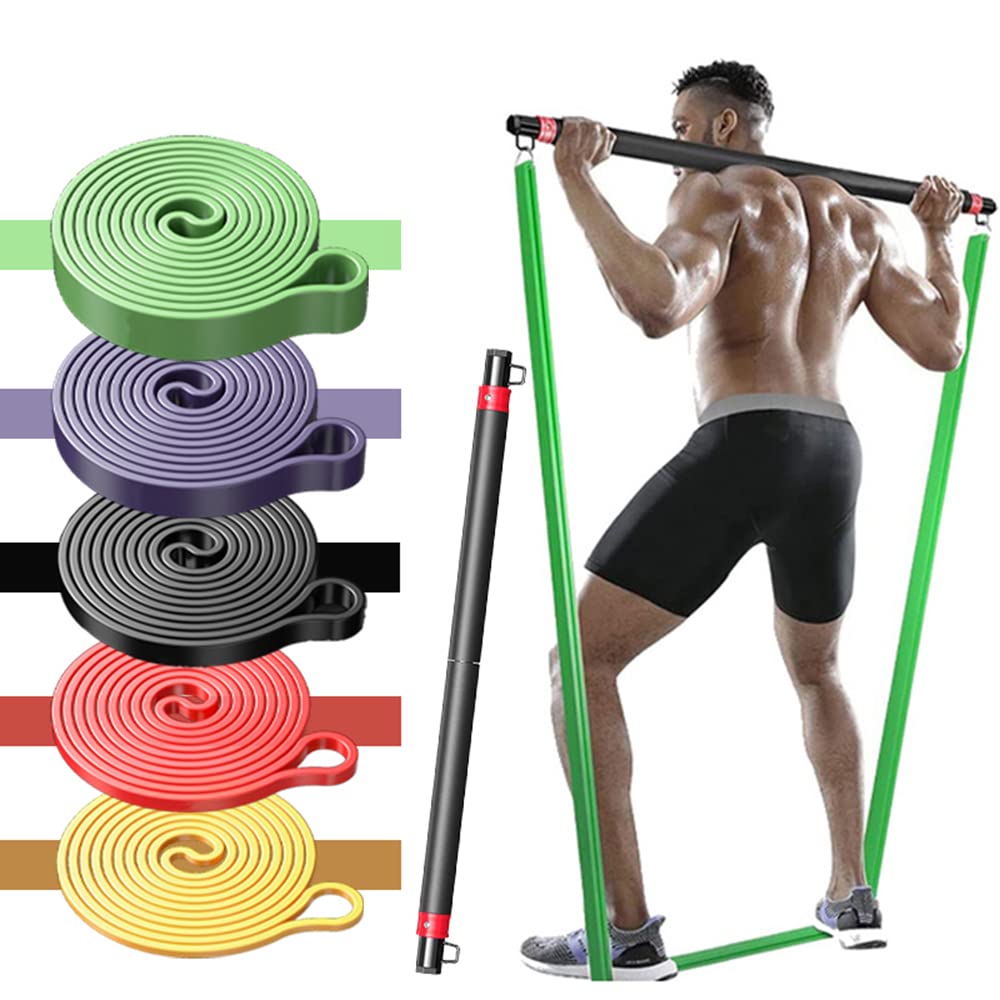 Banda de Resistencia, Conjunto de combinación de Barra de Fitness, Banda de tensión, Banda elástica de Resistencia Utilizada para Entrenamiento de Resistencia, Entrenamiento en casa