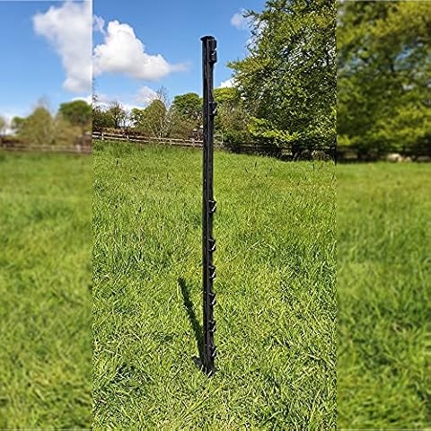 Black 3FT Poly Posts 88cm Tall Electric Fence 3ft 6" Fencing Stake Horse Cattle (10) Cover