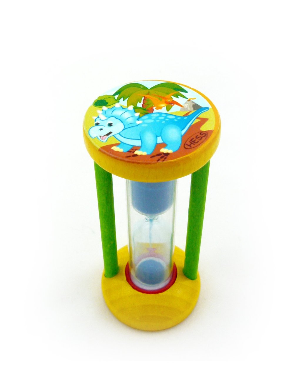 Hess 14590 - Orologio per dentifricio in legno, motivo dinosauro, multicolore