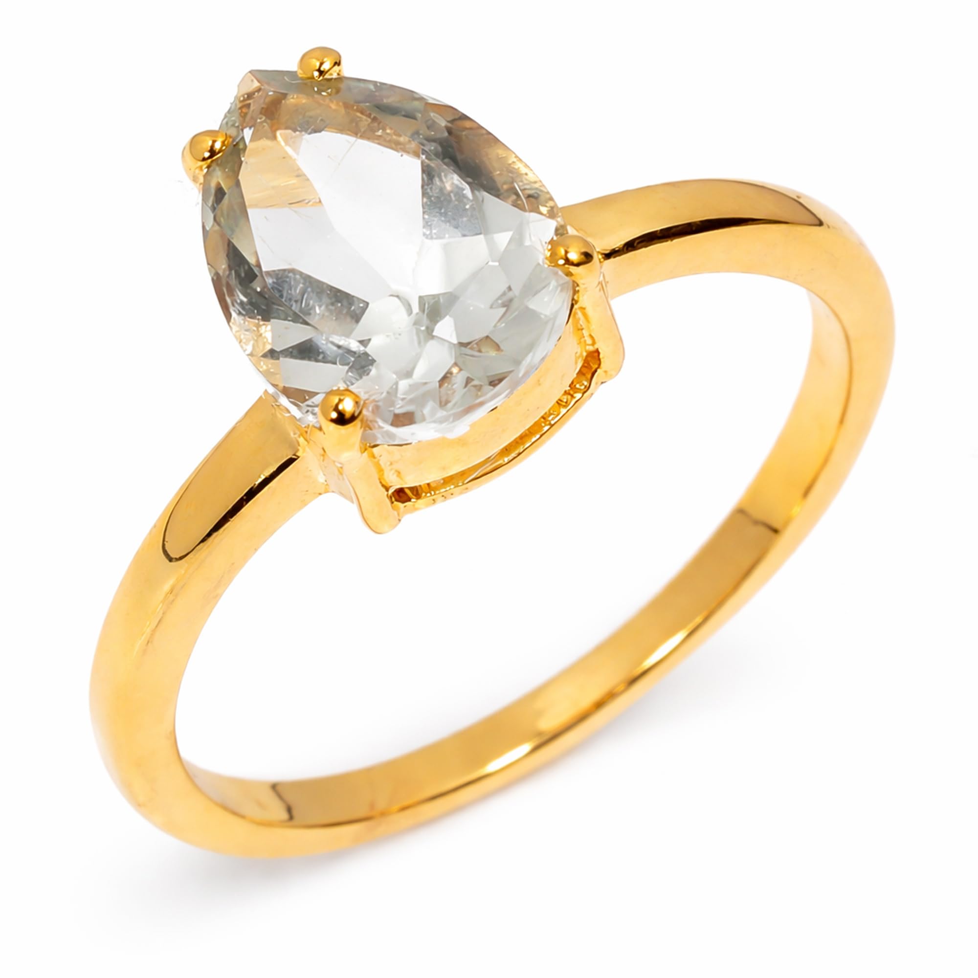 Bague améthyste verte poire argent 925 grande taille confortable - 6