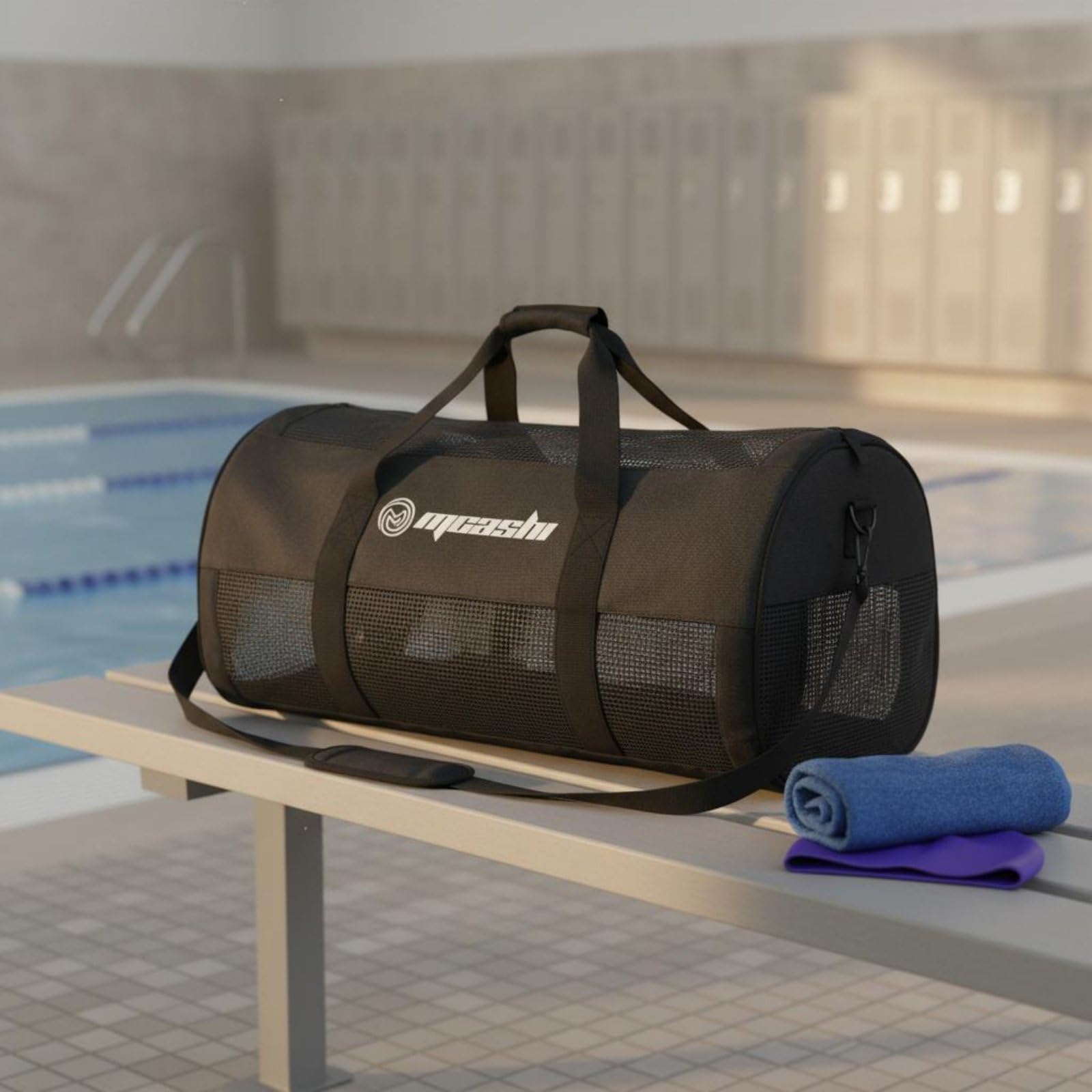 Rete Portaoggetti Subacquea Borsa Attrezzatura Sub Rete Immersione Borsone Subacqueo Sacca Mesh Traspirante in Poliestere 300D TPU con Struttura