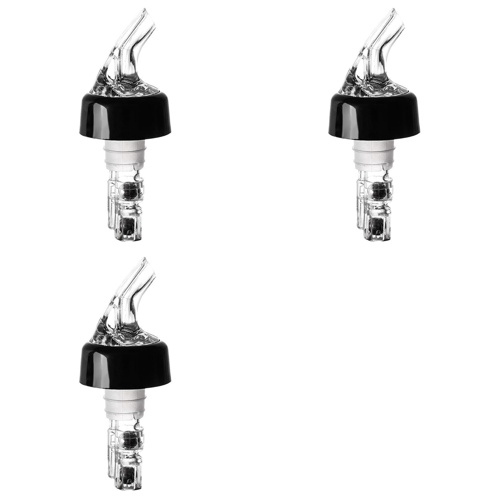 Hndhbfgrt 3X Automatic Measured Bottle Pourer Plastic Wine Pourer Clear Quick Measure Whisky Liquid Liquor Wine Cocktail Dispenser