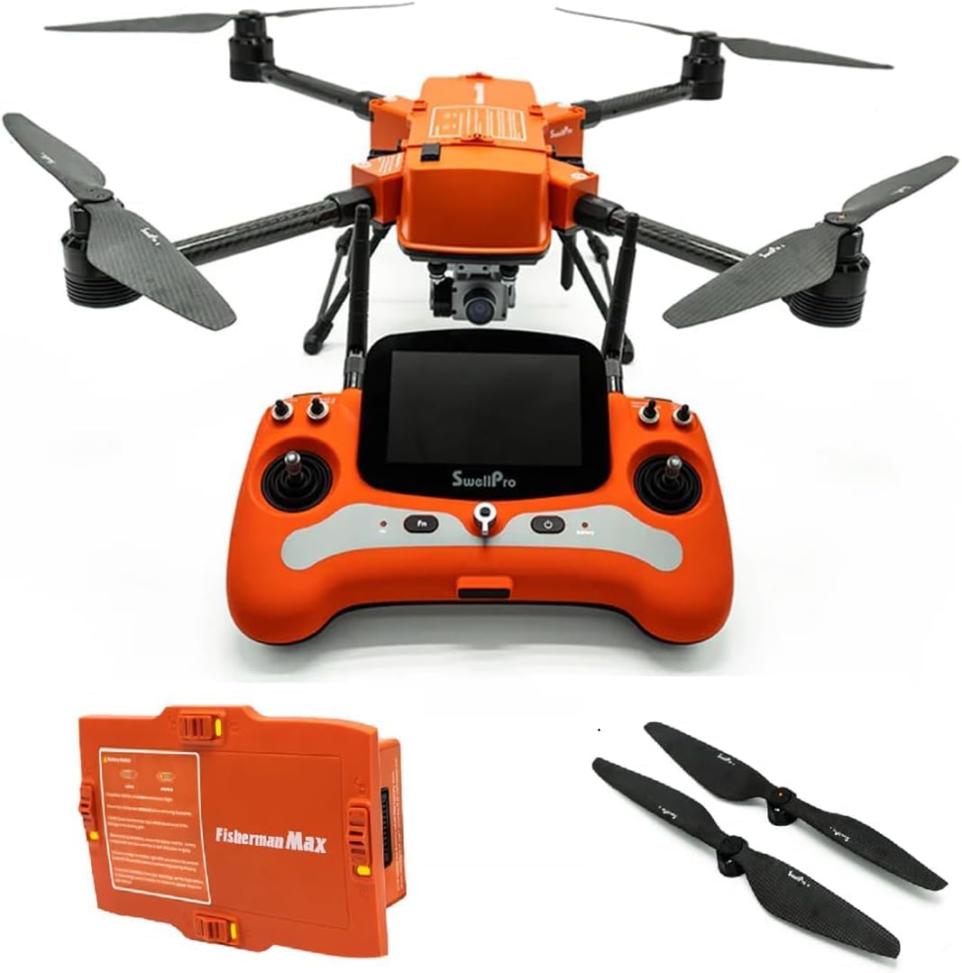 Swellpro Fisherman MAX Heavy Lift Fishing Drone with 4K Camera 3.5kg Bait Release FD2 Waterproof Drone IP67 Fish Finder (FD2 Advanced Version)