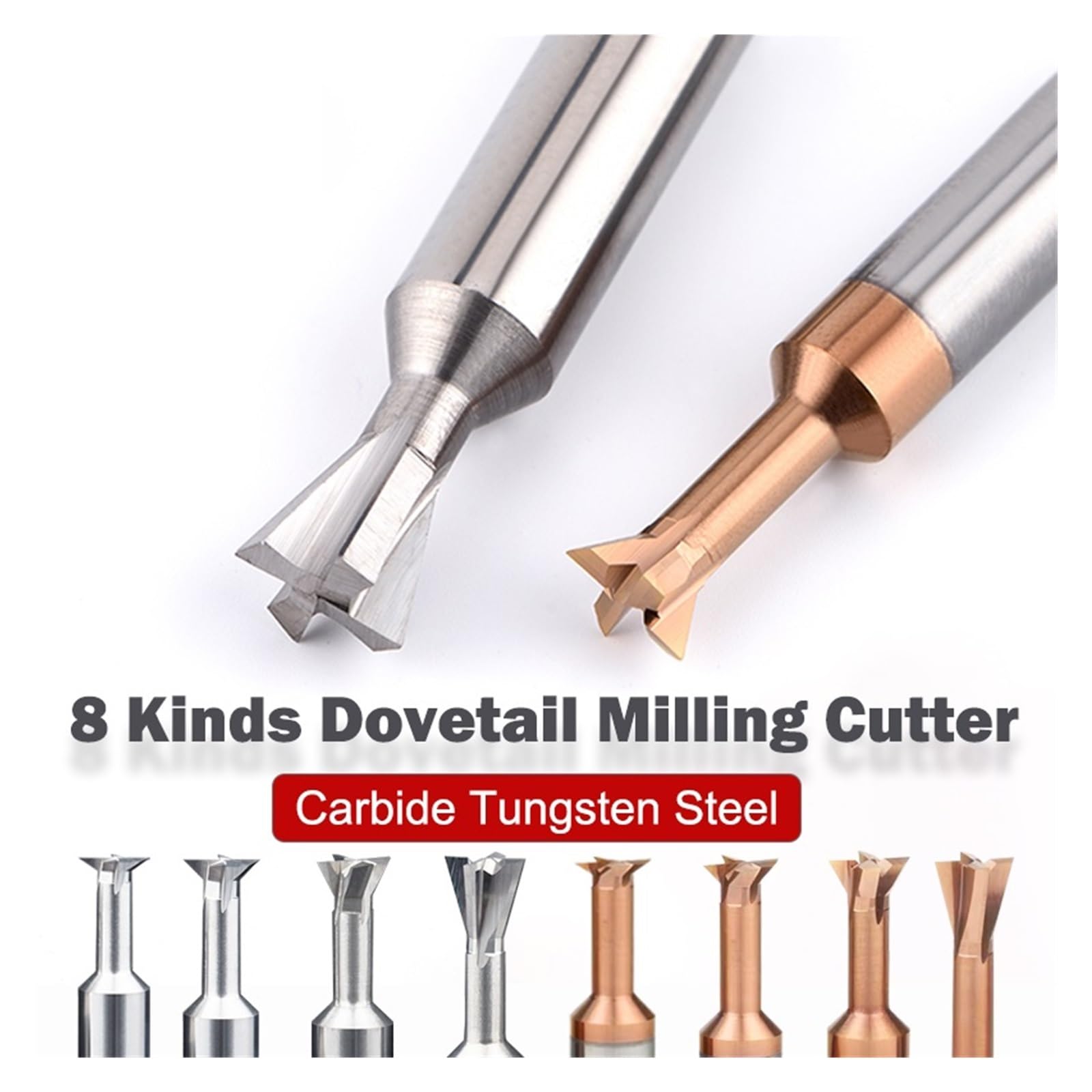 T avec alliage dur acier tungstène fraise à queue d'aronde carbure, 30°, 45°, 60°, 75°, 4mm, 6, 8, 10, 12, 14, outil usiné tungstène pour acier et aluminium (3 mm, COATED_30 DEGREE)
