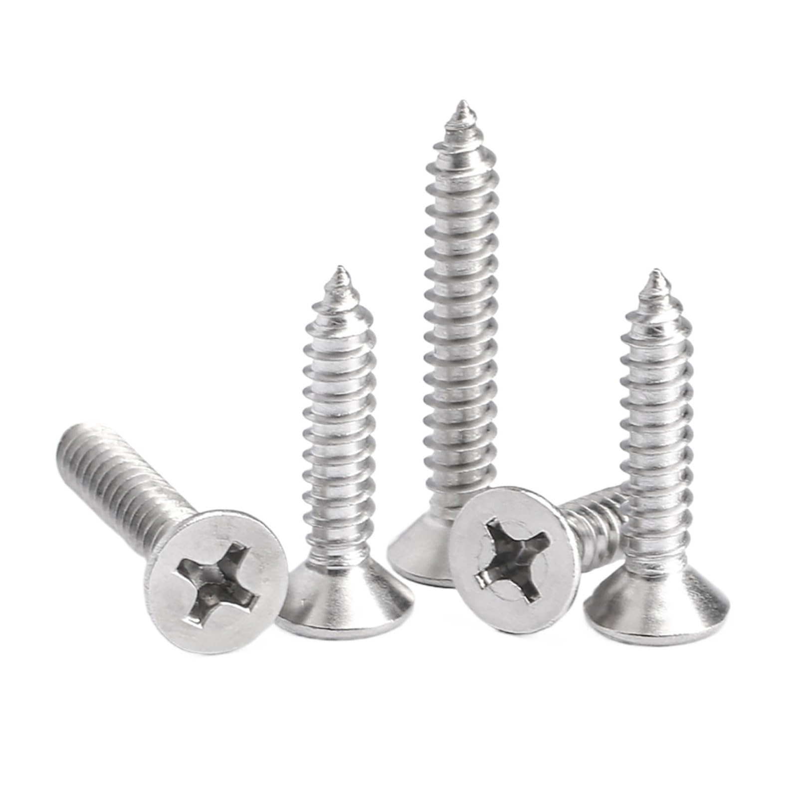 Petites vis autotaraudeuses, Vis autotaraudeuses à tête fraisée cruciforme en acier inoxydable 304(40mm,M4)