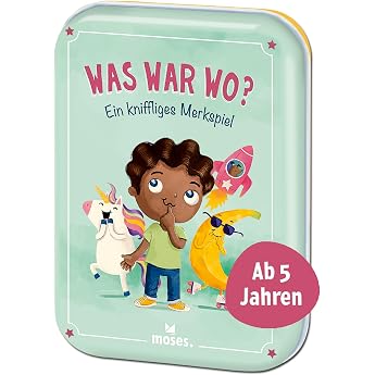 moses. 90165 what was where? timeless memory game for the whole family entertaining children's game funny illustrations travel game for children from 4 years brown