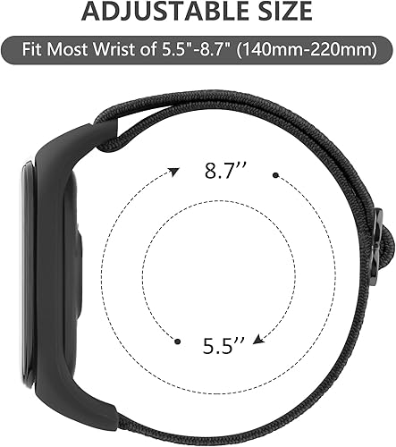 Miniatura 3 de Wanme Bandas para Amazfit Band 5 correas de repuesto para mujeres y hombres paquete de 2 correas deportivas elásticas suaves compatibles con Amazfit