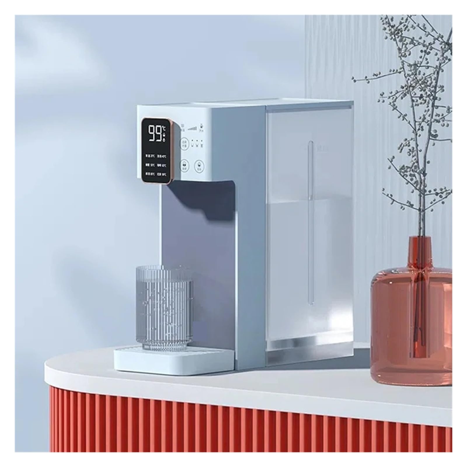 3s Natychmiastowy Podgrzewany Dozownik Wody Pompa Elektryczna 2000W Szybki Dozownik Ciepła Dispensador Butelka 3L Intelintny Czajnik Elektryczny(Wit)