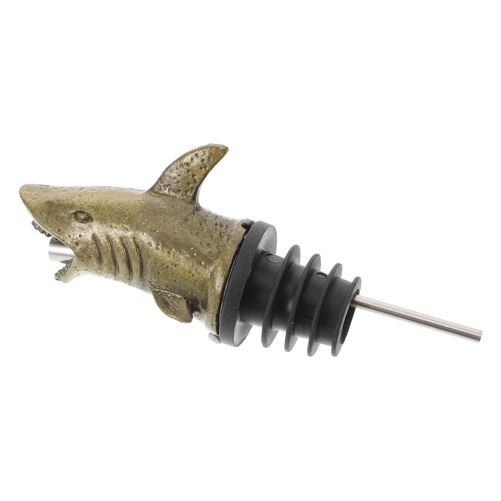Unomor Alloy Wine Pourer Shark Design Bottle Pourers for Alcohol Metal Wine Spouts