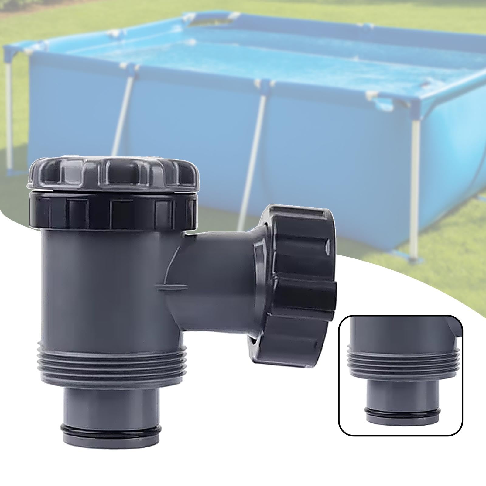 Gralara Válvula de Control para Encendido Y Apagado de Bomba de Piscina, Accesorio de Repuesto, sin Filtro