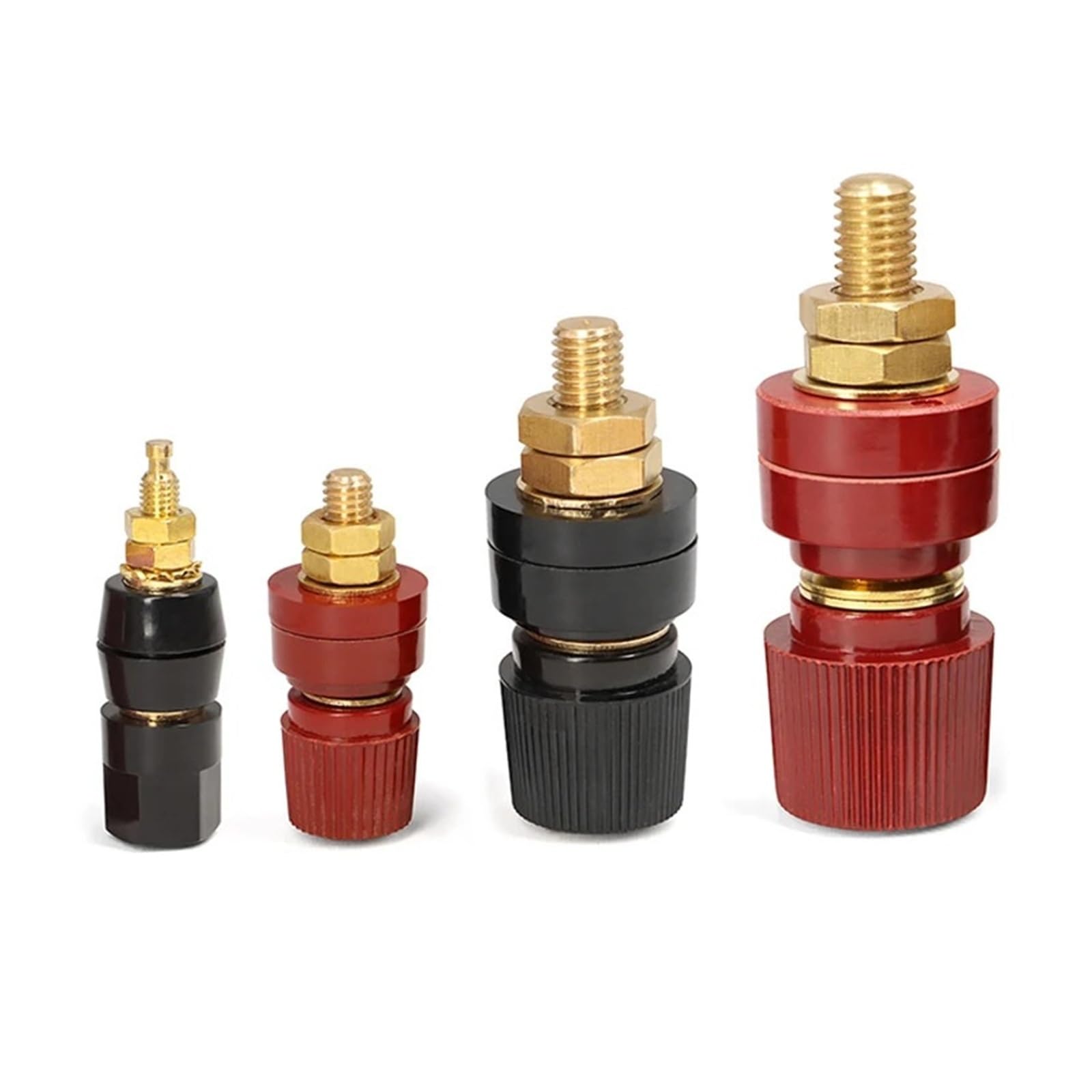 Perno in ottone Premium M5 M6 M8 M10 Nero + Rosso Set Accessori for kit terminale connettore for giunzione alimentazione batteria for auto