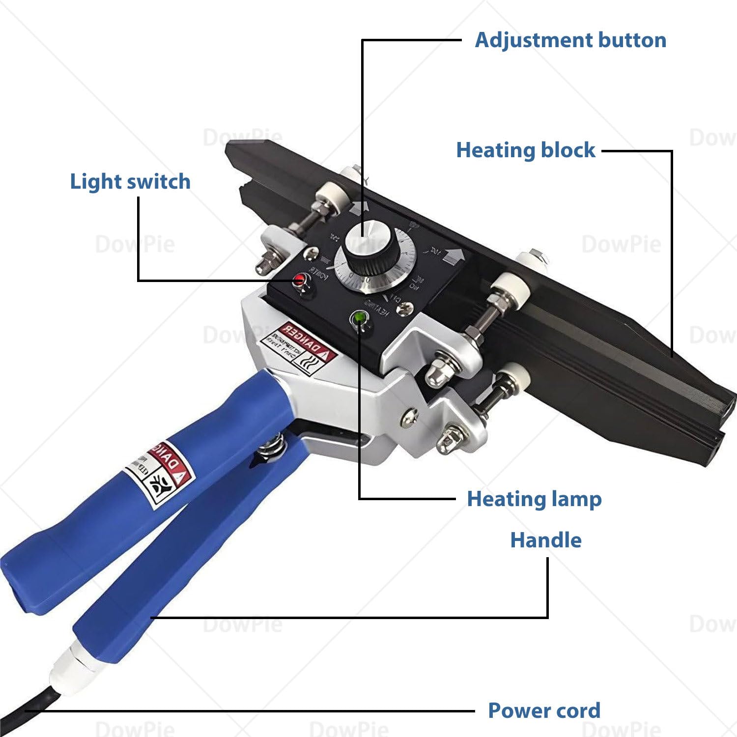 Sellador térmico de mano, resellador de bolsas multiusos portátil para uso alimentario e industrial, revestimiento de teflón, ideal para cocina, 300 mm