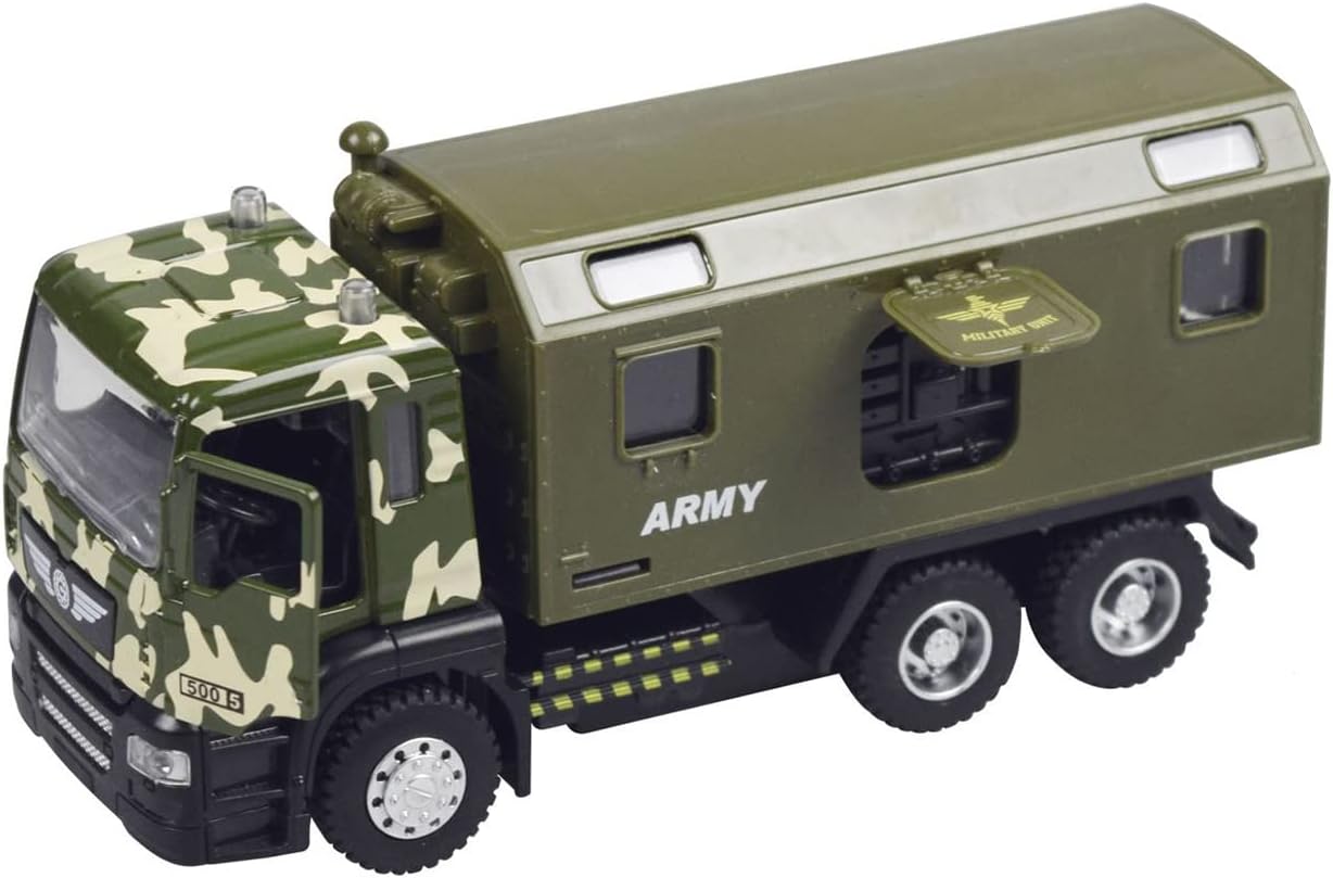 haomsj Micro Army Truck with Light and Sound Toy Truck for