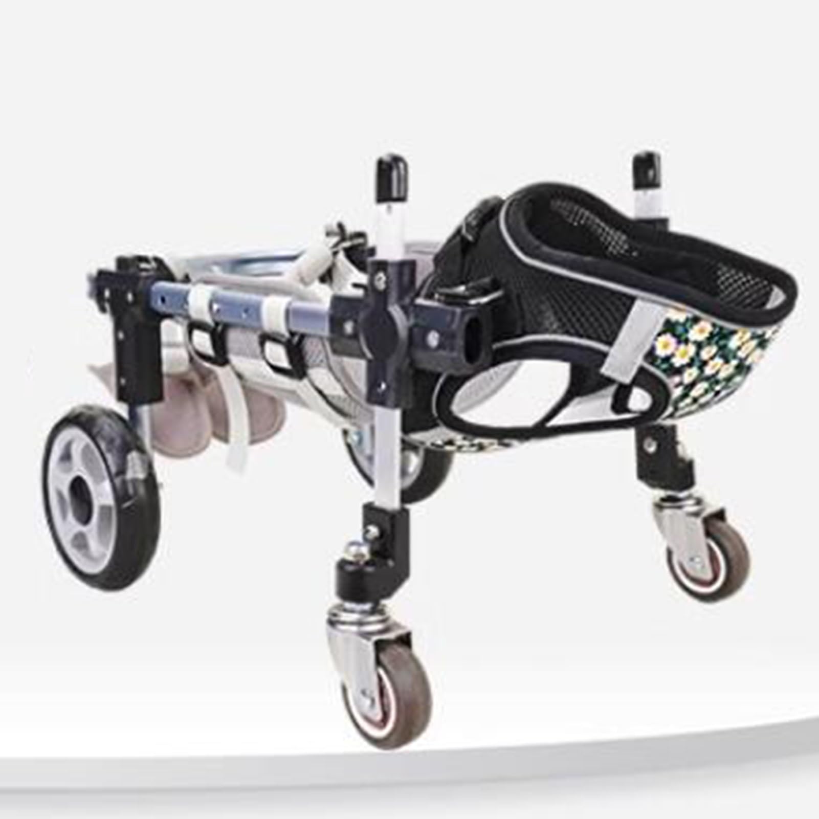 Carrello Cani Disabili Sedia a Rotelle per Cani con Supporto Completo con 4 Ruote, Carrello per Animali di Piccola/Media/Grande Taglia per Passeggiate, Assistente per Passeggiate con Cani Disabili(M)