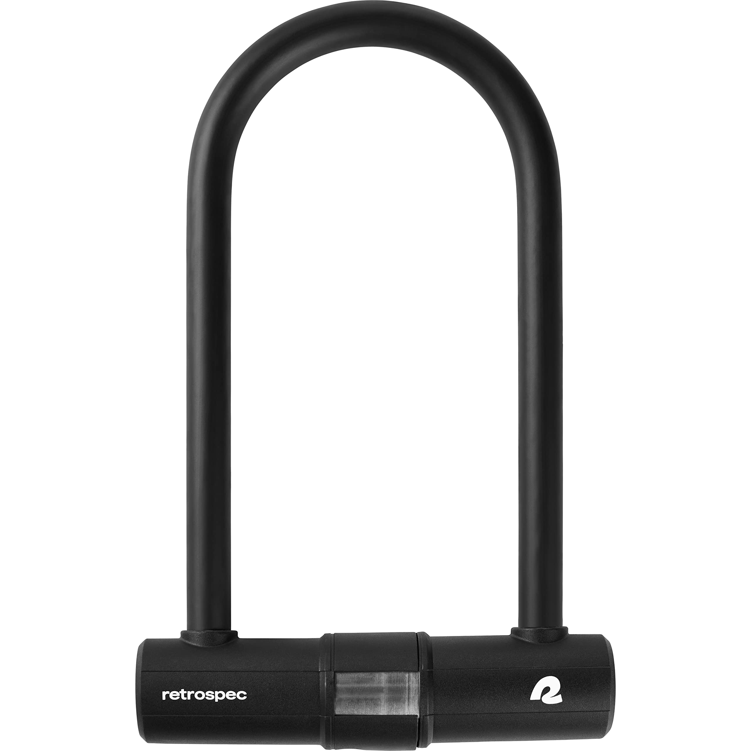 Retrospec Matte Black 0840216315716 Lookout 14Mm Hardened Steel U-Lock & 4Ft Security Cable-Anti-Theft Protection For Mountain Bikes & Ebikes, One Size