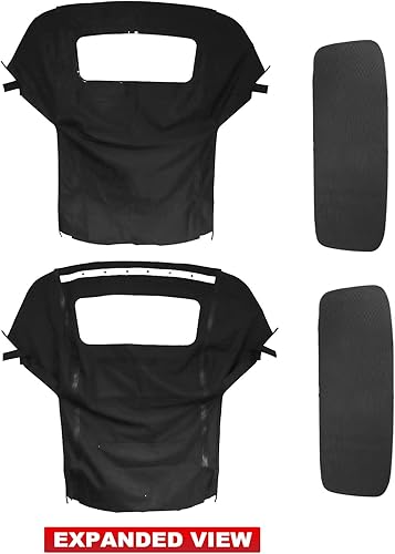 Miniatura 8 de A-Premium Tapa blanda convertible negra con ventana de plástico transparente compatible con Ford Mustang 1983 1984 1985 1986 1987 1988 1989 1990