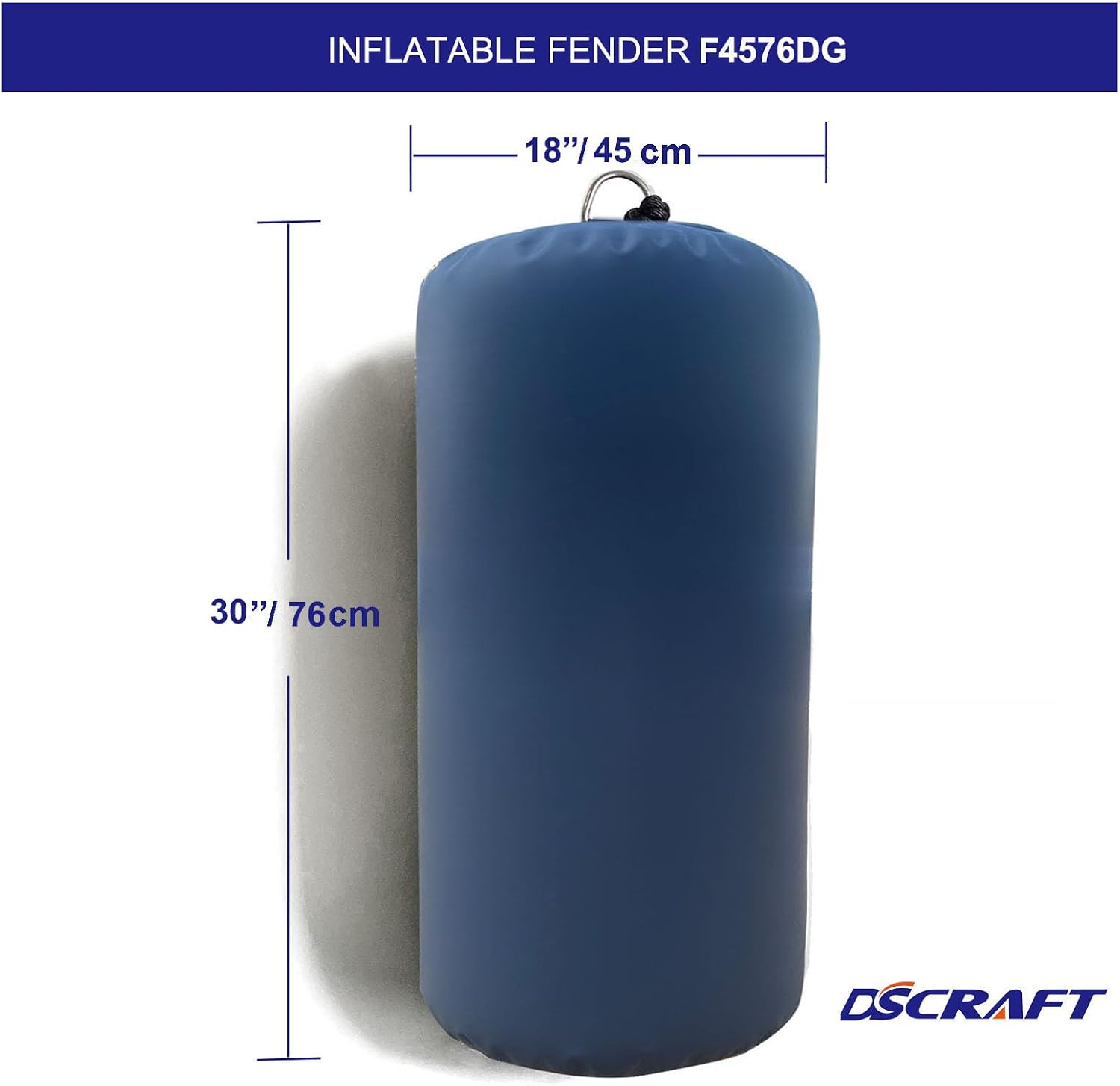 Heavy-Duty Inflatable PVC Boat Fenders Stationary Dock Boats Yacht Sailboats Light Grey