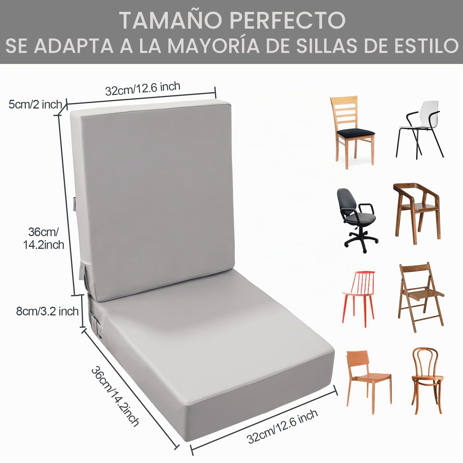 Asiento Elevador para Niños, PU Asiento Elevador Infantil Cojines para Tronas para Bebé de Lavable y Ajustable Elevador de Asiento para Silla de Comedor