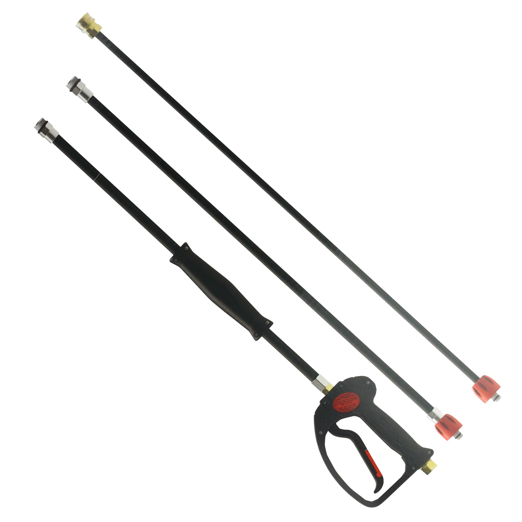 Profi Teleskoplanze | für Kärcher Kränzle Hochdruckreiniger | bis 220 bar | inkl. Hochdruckpistole und Düse | M22x1,5 AG x Schnellkupplung 1/4" | Strahlrohr Lanze